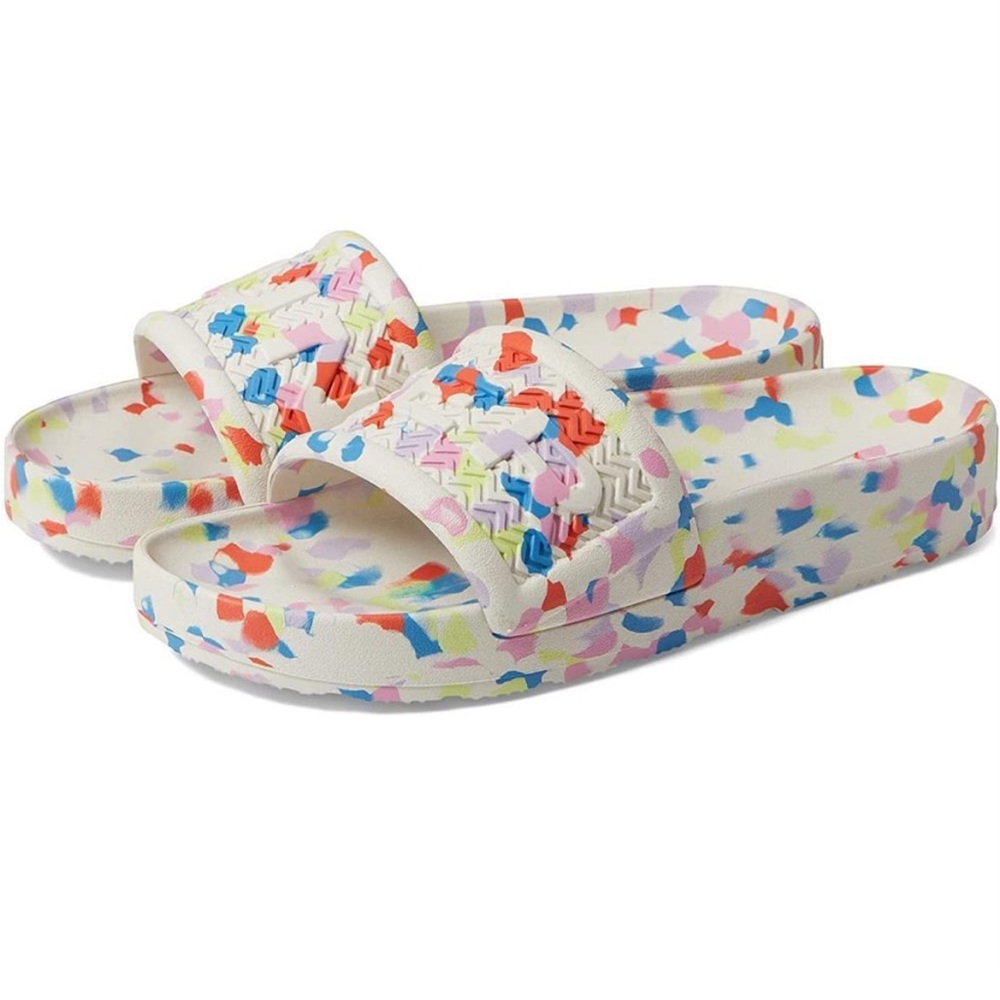 Hunter Marble Multi Color Slide Sandals 8